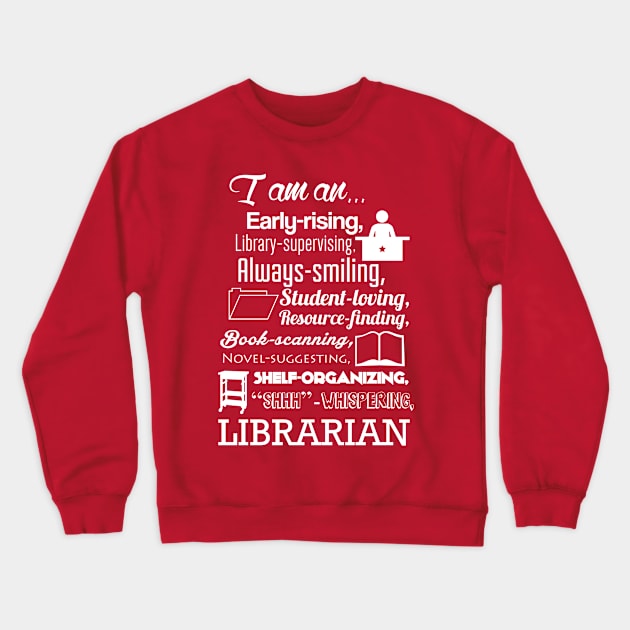 Librarian Poem Crewneck Sweatshirt by veerkun